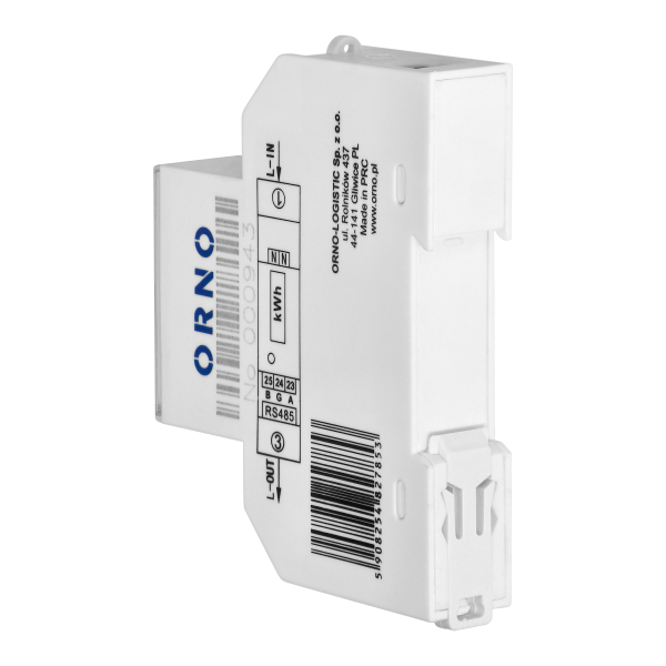 1-phase electricity meter, bidirectional, multi-tariff, 100A, RS-485 port, MID, 1 module, DIN TH-35mm